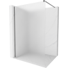 Mexen Kioto Duschwand Walk-in 90 x 200 cm, Frost 8 mm, gebürstetes Gun Gray - 800-090-101-66-30