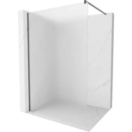 Mexen Kioto Duschwand Walk-in 120 x 200 cm, Frost 8 mm, gebürstetes Gun Gray - 800-120-101-66-30