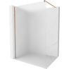 Mexen Kioto Duschwand Walk-in 80 x 200 cm, Frost 8 mm, gebürstetes Kupfer - 800-080-101-65-30
