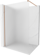 Mexen Kioto Duschwand Walk-in 90 x 200 cm, Frostglas 8 mm, gebürstetes Kupfer - 800-090-101-65-30