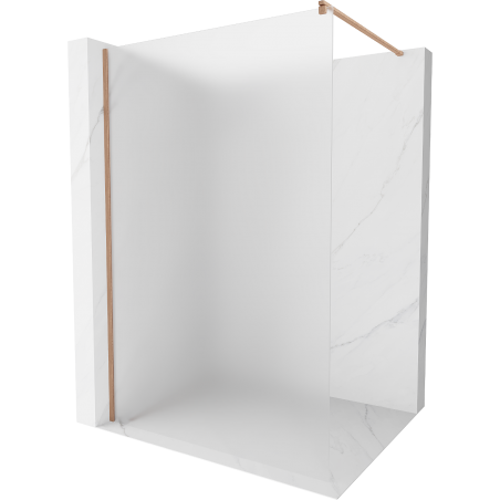 Mexen Kioto Duschwand Walk-in 100 x 200 cm, Frost 8 mm, gebürstetes Kupfer - 800-100-101-65-30