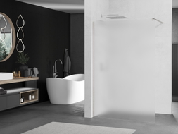 Mexen Kioto Duschwand Walk-in 70 x 200 cm, mattiert 8 mm, gebürsteter Nickel - 800-070-101-97-30