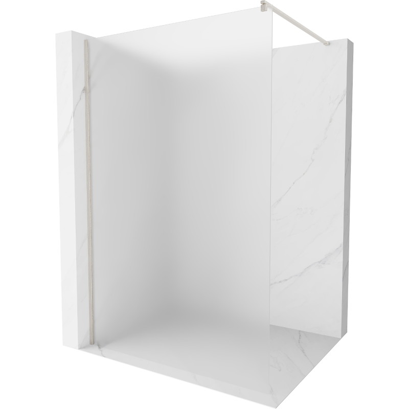 Mexen Kioto Duschwand Walk-in 100 x 200 cm, satiniert 8 mm, gebürstetes Nickel - 800-100-101-97-30