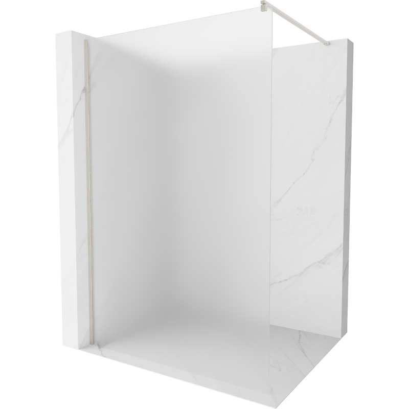 Mexen Kioto Duschwand Walk-in 110 x 200 cm, matt 8 mm, gebürsteter Nickel - 800-110-101-97-30