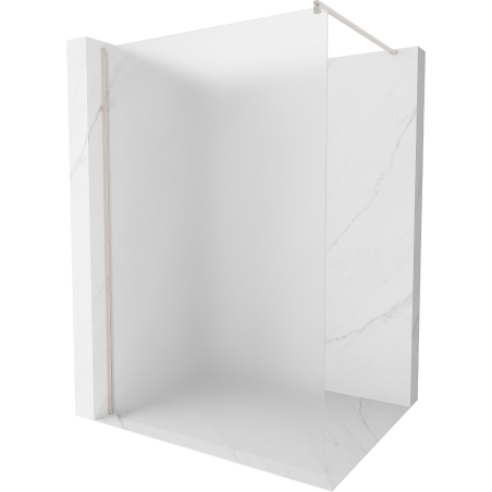 Mexen Kioto Duschwand Walk-in 110 x 200 cm, matt 8 mm, gebürsteter Nickel - 800-110-101-97-30
