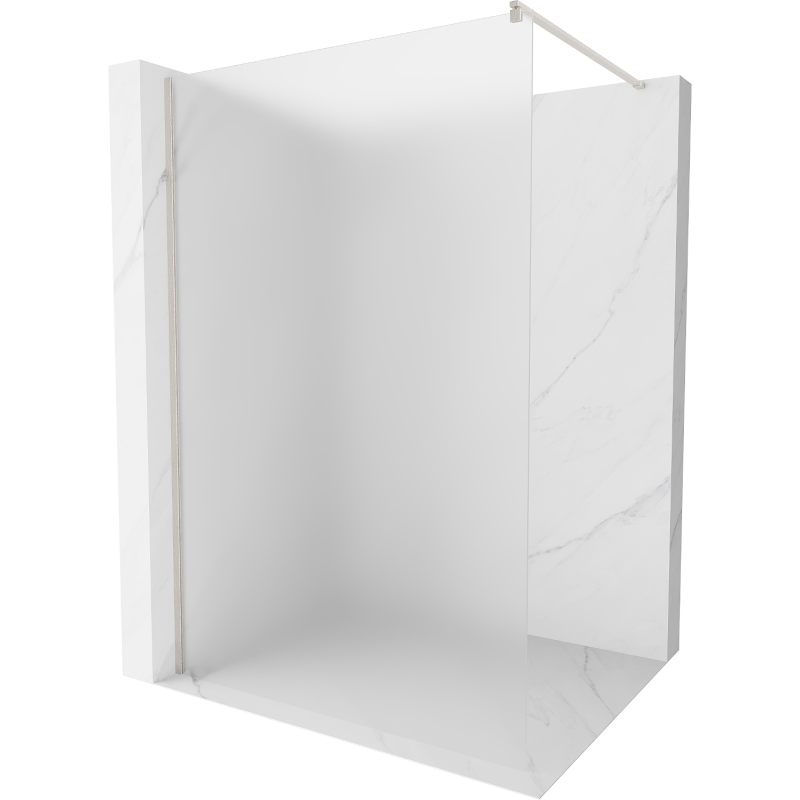 Mexen Kioto Duschwand Walk-in 120 x 200 cm, Frost 8 mm, gebürsteter Nickel - 800-120-101-97-30
