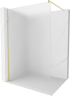 Mexen Kioto Duschwand Walk-in 120 x 200 cm, Frost 8 mm, Gold gebürstet - 800-120-101-55-30