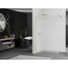 Mexen Kioto Duschwand Walk-in 130 x 200 cm, Frost 8 mm, Gold gebürstet - 800-130-101-55-30
