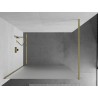 Mexen Kioto Duschwand Walk-in 140 x 200 cm, mattiert 8 mm, gebürstetes Gold - 800-140-101-55-30