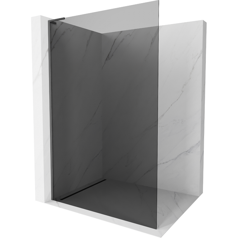 Mexen Kioto L Duschwand Walk-in 120 x 200 cm, Grafit, Gun Metal - 800-120-103-95-40