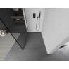 Mexen Kioto L Duschwand Walk-in 80 x 200 cm, schwarzer Rahmen, Gun Metal - 800-080-103-95-70