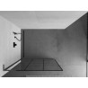 Mexen Kioto L Duschwand Walk-in 110 x 200 cm, schwarzes Gitter, Gun Metal - 800-110-103-95-77