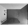 Mexen Kioto L Duschwand Walk-in 120 x 200 cm, schwarzes Gitter, Gun Metal - 800-120-103-95-77