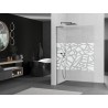 Mexen Kioto L Duschwand Walk-in 120 x 200 cm, weißes Muster, Gun Metal - 800-120-103-95-85