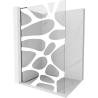 Mexen Kioto L Duschwand Walk-in 80 x 200 cm, weiße Welle, Gun Metal - 800-080-103-95-97