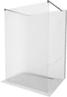 Mexen Kioto freistehende Duschwand 100 x 200 cm, Streifen 8 mm, Gun Metal - 800-100-002-95-09