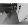 Mexen Kioto freistehende Duschwand 130 x 200 cm, Streifen 8 mm, Gun Metal - 800-130-002-95-09