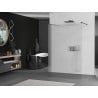 Mexen Kioto freistehende Duschwand 140 x 200 cm, Streifen 8 mm, Gun Metal - 800-140-002-95-09