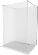 Mexen Kioto freistehende Duschwand 110 x 200 cm, Streifen 8 mm, gebürstetes Kupfer - 800-110-002-65-09