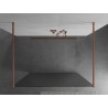 Mexen Kioto freistehende Duschwand 120 x 200 cm, Streifen 8 mm, gebürstetes Kupfer - 800-120-002-65-09