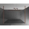 Mexen Kioto freistehende Duschwand 140 x 200 cm, Streifen 8 mm, gebürstetes Kupfer - 800-140-002-65-09