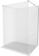 Mexen Kioto freistehende Duschwand 100 x 200 cm, Streifen 8 mm, gebürstetes Nickel - 800-100-002-97-09