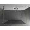 Mexen Kioto freistehende Duschwand 140 x 200 cm, Streifen 8 mm, gebürsteter Nickel - 800-140-002-97-09