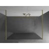 Mexen Kioto freistehende Duschwand 110 x 200 cm, Streifen 8 mm, gebürstetes Gold - 800-110-002-55-09