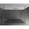 Mexen Kioto freistehende Duschwand 130 x 200 cm, Streifen 8 mm, gebürstetes Gold - 800-130-002-55-09