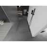 Mexen Kioto freistehende Duschwand 100 x 200 cm, Milchglas 8 mm, Gun Metal - 800-100-002-95-30