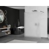 Mexen Kioto freistehende Duschwand 100 x 200 cm, Milchglas 8 mm, Gun Metal - 800-100-002-95-30