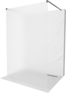Mexen Kioto freistehende Duschwand 120 x 200 cm, Frost 8 mm, Gun Metal - 800-120-002-95-30