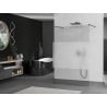Mexen Kioto freistehende Duschwand 120 x 200 cm, transparent/Eisglas 8 mm, Gun Metal - 800-120-002-95-35