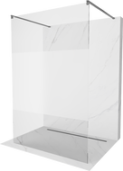 Mexen Kioto freistehende Duschwand 140 x 200 cm, transparent/Mattglas 8 mm, Gun Metal - 800-140-002-95-35