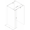 Mexen Kioto freistehende Duschwand 110 x 200 cm, schwarzer Rahmen 8 mm, Gun Metal - 800-110-002-95-70