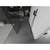 Mexen Kioto freistehende Duschwand 110 x 200 cm, schwarzer Rahmen 8 mm, Gun Metal - 800-110-002-95-70