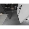 Mexen Kioto Freistehende Duschwand 140 x 200 cm, schwarzer Rahmen 8 mm, Gun-Metal - 800-140-002-95-70