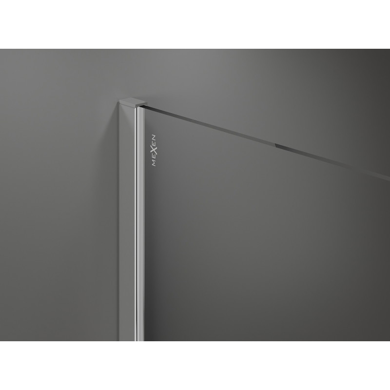 Mexen Kioto Duschrückwand Walk-in 70 x 200 cm, Streifen 8 mm, Chrom - 800-070-101-01-09