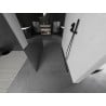 Mexen Kioto freistehende Duschwand 100 x 200 cm, Spiegel 8 mm, Gun Metal - 800-100-002-95-50
