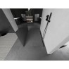 Mexen Kioto freistehende Duschwand 140 x 200 cm, Spiegel 8 mm, Gun Metal - 800-140-002-95-50