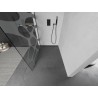 Mexen Kioto L Duschwand Walk-in 100 x 200 cm, weiße Welle, Gun Metal - 800-100-103-95-97