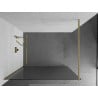 Mexen Kioto Duschwand Walk-in 70 x 200 cm, Streifen 8 mm, gebürstetes Gold - 800-070-101-55-09