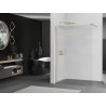 Mexen Kioto Duschwand Walk-in 110 x 200 cm, Streifen 8 mm, gebürstetes Gold - 800-110-101-55-09