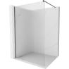 Mexen Kioto Duschwand Walk-in 90 x 200 cm, Streifen 8 mm, gebürstet gun gray - 800-090-101-66-09
