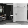 Mexen Kioto Duschwand Walk-in 90 x 200 cm, Streifen 8 mm, gebürstet gun gray - 800-090-101-66-09