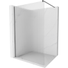 Mexen Kioto Duschwand Walk-in 140 x 200 cm, Streifen 8 mm, Gun Metal - 800-140-101-95-09