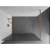 Mexen Kioto Duschwand Walk-in 130 x 200 cm, Streifen 8 mm, gebürstetes Kupfer - 800-130-101-65-09