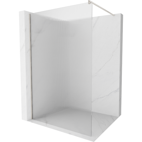 Mexen Kioto Duschwand Walk-in 110 x 200 cm, Streifen 8 mm, gebürsteter Nickel - 800-110-101-97-09