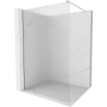 Mexen Kioto Duschwand Walk-in 130 x 200 cm, Streifen 8 mm, gebürsteter Nickel - 800-130-101-97-09