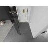 Mexen Kioto-R Abgerundete Walk-in-Duschwand 130 x 200 cm, transparent 8 mm, gebürstetes Gold - 800-130-101-55-06